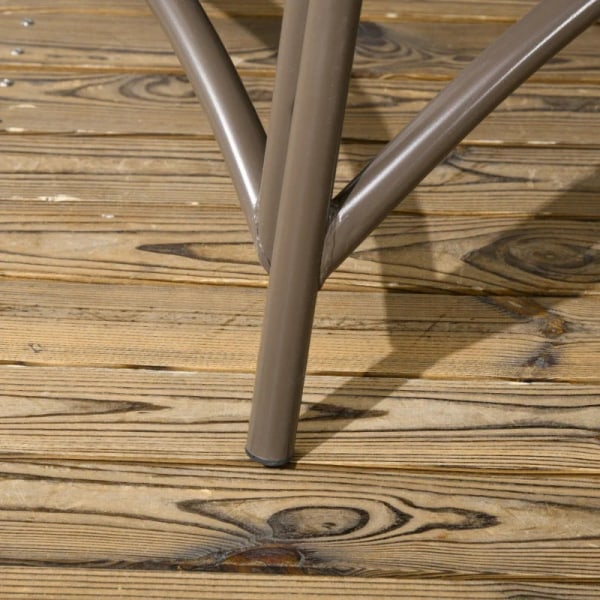 Rootz Trädgårdsmöbelset - 2 korgstolar - Sidobord - Fällbart - Sittdynor - Metallram - Stål-Polyester - Sand - 110w X 52d X 40h Cm