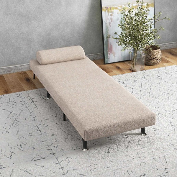 Rootz folding relaxation stol - fåtölj säng - bäddsoffa - justerbart ryggstöd - 75 cm x 70 cm x 75 cm - brun