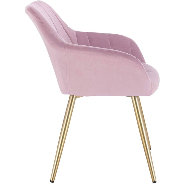 Rootz 4 Velvet-ruokailutuolin setti - Pehmustetut tuolit - Kultaiset jalat - Mukavat ja ergonomiset - Kestävä ja tukeva - Monipuolinen muotoilu - 43 c