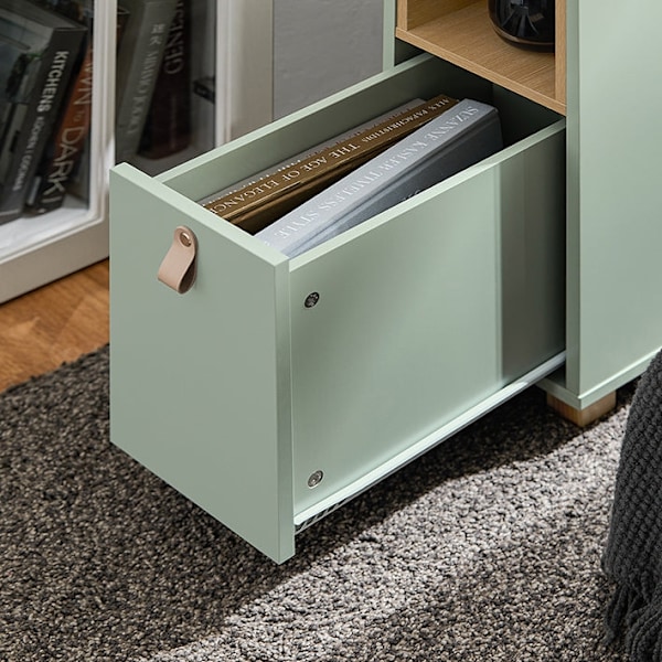Rootz Sofa Side Bord - End Table - Bedside Table - 3 skuffer til opbevaring - fyrretræ MDF -stabilitet - 24 x 60 x 60 cm