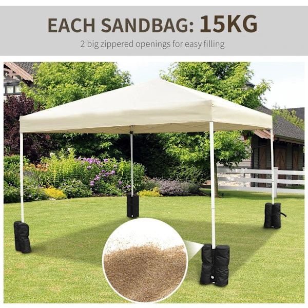 Rootz Pavilion Stander til sammenfoldeligt Pavilion Festtelt - Sort - Polyester - cm x cm x 16,53 cm