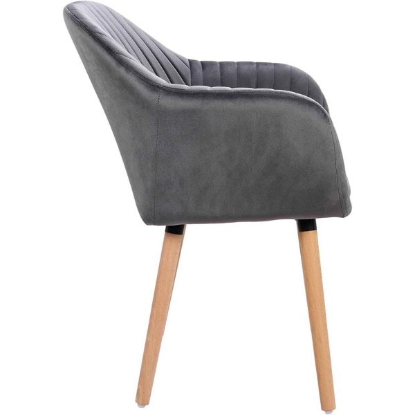 Rootz Velvet spisestuestolesæt - Ergonomisk stol - Stilfuld siddeplads - Komfortabel, holdbar, nem montering - Fløjl, massivt træ, metal - 81 cm x 40