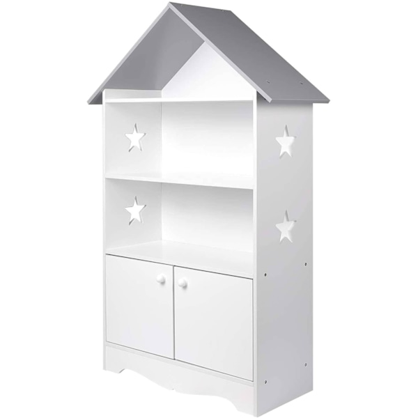 Rootz bokhylla för barn - Förvaringshylla för barn - Organisering för barnkammare - Slitstark E1 MDF - Säker och stabil - Enkel montering - 28,3 cm x