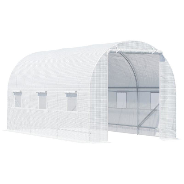 Rootz Foil Greenhouse - Kasvihuone - Plant House - Walk-in kasvihuone - Valkoinen - 4,5Px2Lx2K m