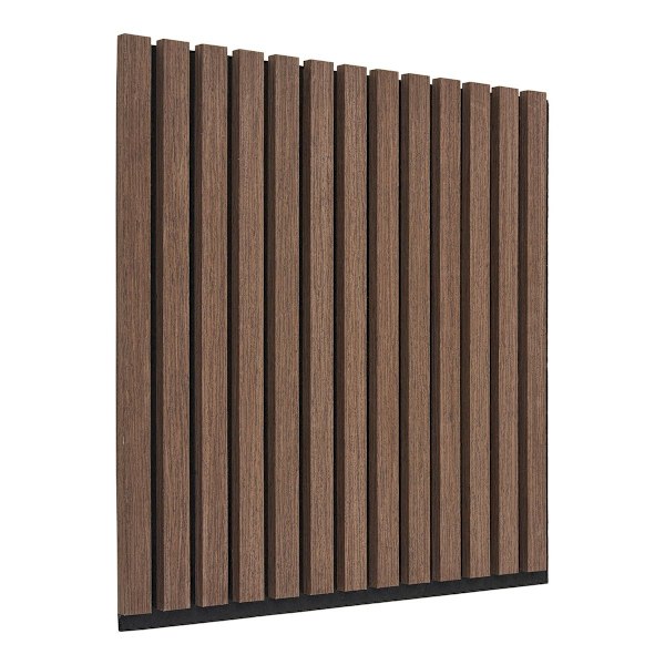 Rootz -akustinen paneeli - puuviilu - pähkinäinen ulkonäkö - äänen absorptio - 52 cm x 52 cm x 2,2 cm