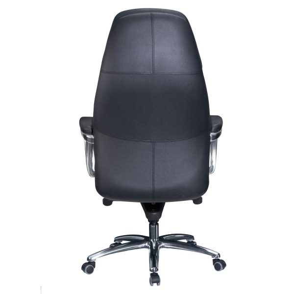 Rootz designer kontorsstolsöverdrag svart äkta läder skrivbordss