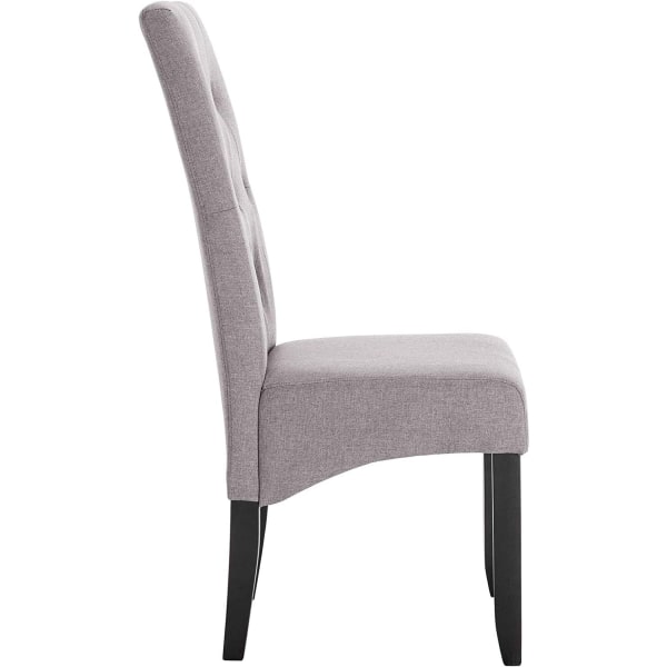 Rootz polstret spisestuestol - Elegant stol - Komfortabel siddeplads - Holdbart linnedbetræk - Ergonomisk design - Skridsikre beskyttere - 107 cm x 47