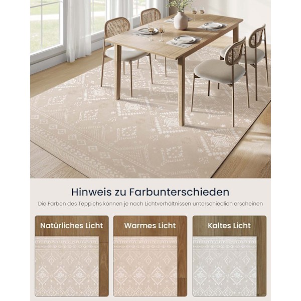 Rootz Boho -tæppe - Fluffy tæppe - Brun Mat - Blød og holdbar - 200 cm x 290 cm