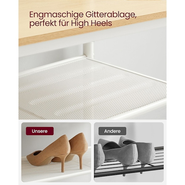 Rootz Eg Hvid garderobe - Skab Organizer - Opbevaringsskab - Spånplade og stål - 35cm x 98cm x 180cm - Heavy-Duty - Nem montering - Rummelig opbevarin