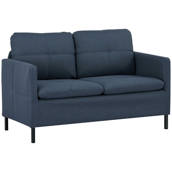 Rootz 2-sits soffa - Loveseat - Klädd soffa - Elegant design - 135L x 67W x 80H cm - Krämfärgad - Tyg i linne-look