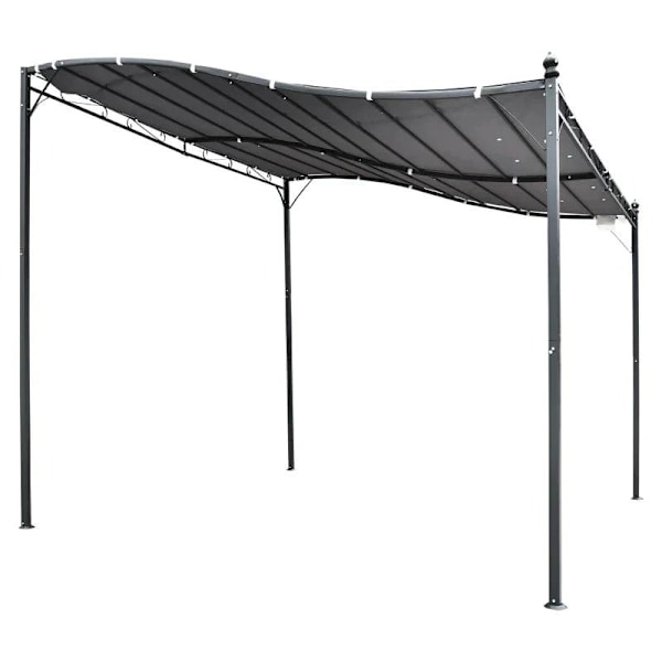 Rootz Gazebo - Pergola Gazebo - Gazebo Baldakintelt - Metal - Polyester - Grå - 297x297cm