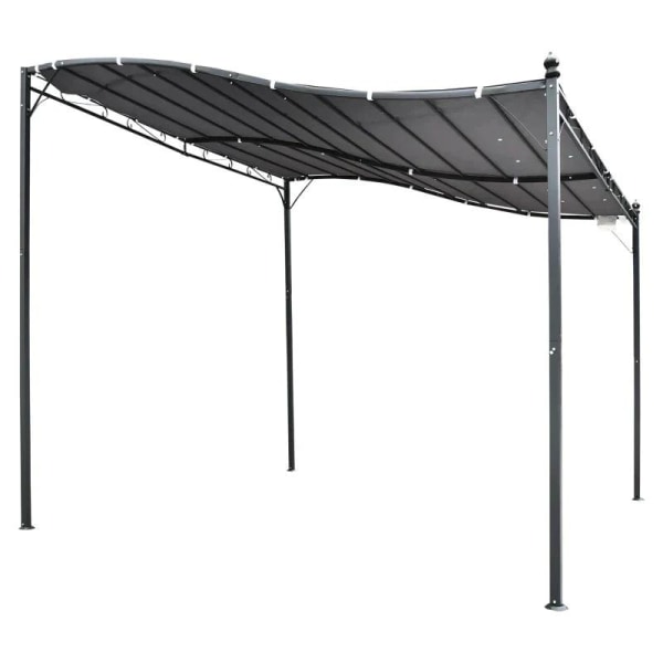 Rootz Gazebo - Pergola Gazebo - Gazebo Canopy-tält - Metall - Polyester - Grå - 297x297cm