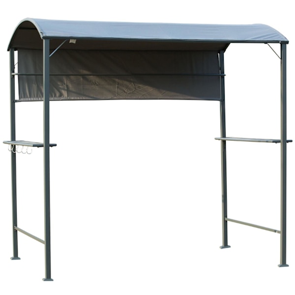 Rootz Grill Pavilion BBQ - Svart, Grå - Metall, Polyester - 85,82 cm x 54,33 cm x 85,04 cm