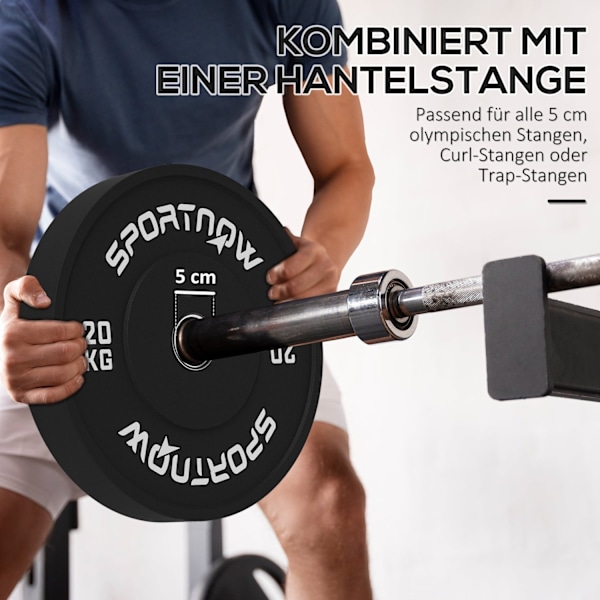 Rootz viktplatta set 2 x 20 kg - olympisk standard - hållbart gummi - minskar brus - 45 cm x 8 cm