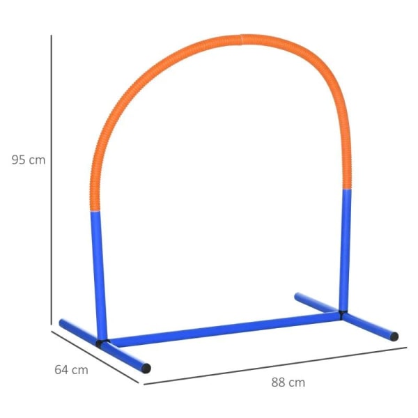 Rootz Dog Agility Sæt - Begynders Agility Sæt - Agility Sæt - Hundetræning - 4 buer begyndersæt - Med bæretaske - Blå/Orange - 88 x 64 x 95 cm