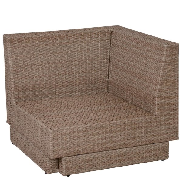 Rootz Loungesæt - Havesæt - 4-delt - 5 personer - Siddegruppe - Sidebord - Siddehynder - Beige - Polyrattan - Stål