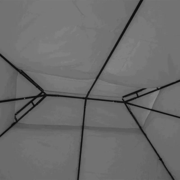 Rootz ersättningstak - Gazebo tak - Ersättningstak - 2-vånings topptak - UV-skydd - Soltältskydd - Ljusgrå - 3 x 4 m