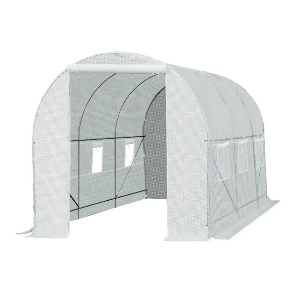 Rootz Foil Greenhouse - Kasvihuone - Plant House - Walk-in kasvihuone - Valkoinen - 4,5Px2Lx2K m