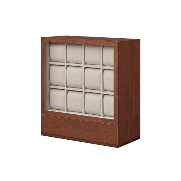 Rootz Watch Box Organizer - Smykkeopbevaringsetui - Display Stand - MDF Velvet Acryl - Elegant design - Rummelige rum - Beskyttende låg - 15 cm x 29,5