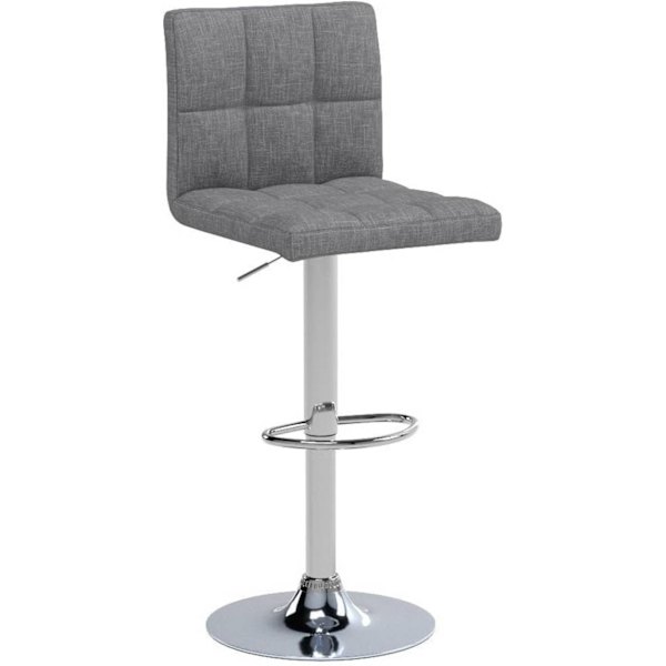 Rootz Højdejusterbar barstol - Bordskammel - Drejestol - Forkromet holdbarhed - Ergonomisk design - Gulvbeskyttelse - 44cm x 38cm x 92-114cm