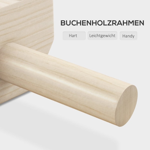 Rootz bokträ push-up barer - träningshandtag - träningshållare - stöder upp till 120 kg - 30 cm x 13 cm x 10 cm
