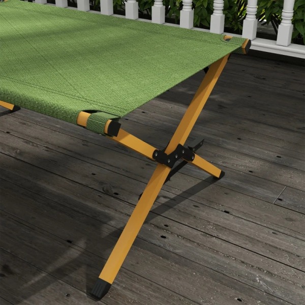 Rootz Sun Lounger Beach - Havelounger - Sammenklappelig vejrbestandig - Vejrbestandig - Stabil - Aluminium-oxford stof - Mørkegrøn - 196L x 64W x 45H