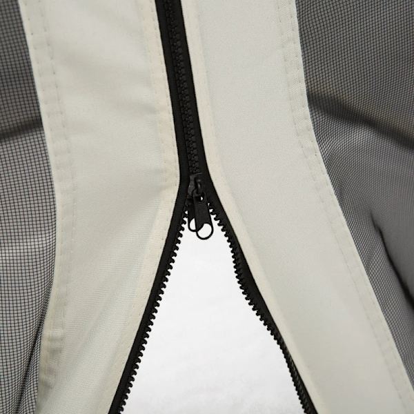 Rootz myggnät - 4 sidopaneler flugnät med krokar - myggnät med dragkedja - insektsskydd - flugnät - nylon - mesh svart - 302L x 207H cm