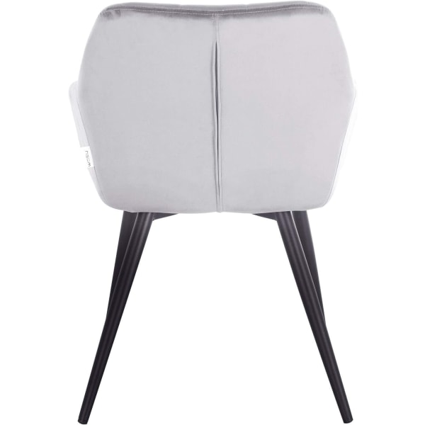 Rootz sæt med 6 spisestuestole - Lænestole - Fløjlssæder - Komfortable og ergonomiske - Stabil og robust - Alsidigt design - 49 cm x 43 cm x 81 cm