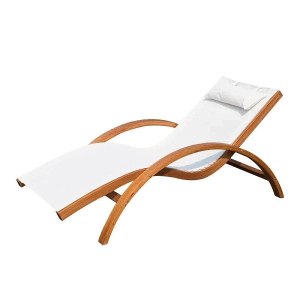 Rootz Havelounger - Solseng - Liggestol - Havesengestol med pude - Solsenge med pude - L 210 X B 80 X H 120 Cm