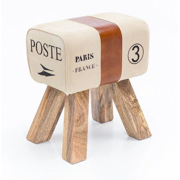 Rootz Turnbok Pall - Bänk - Bänk - Gymnastikpall - Springbok - Canvas - Läder - Trä - Brun