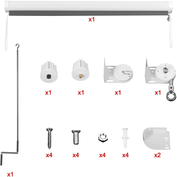 Rootz Lodret Markise - Balkonmarkise - Terrasseskærm - UV-beskyttelse - Vejrbestandig - Easy Crank System - 140x140 cm