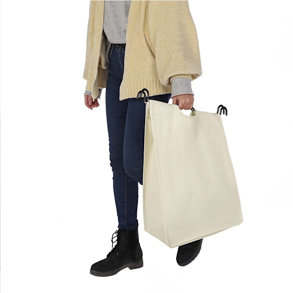 Rootz tvättkorg på hjul - 4 fickor - Tvättkorgar - 4 avtagbara tygpåsar - Rullande tvättkorg - 4-delad tvättvagn - 600D Polyester - Beige - 87,5 x 38,