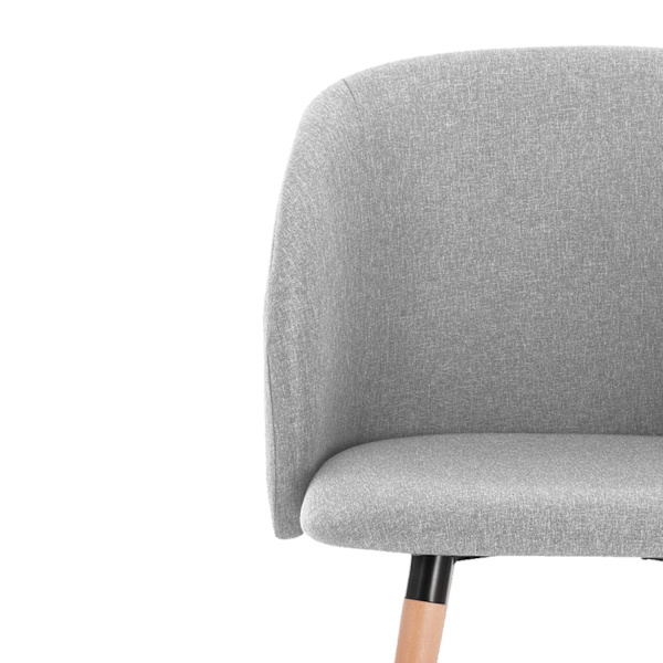 Rootz matstolsset - Sittensemble - Köksstolar - Middagspallar - Komfortstolar - Linnekudde sittplatser - Måltidsbänkar - Ljusgrå - 45x46cm Sitsstorlek