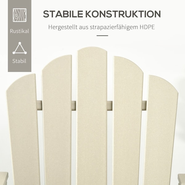 Rootz klapstolesæt med fodskammel og sidebord - Patio Lounge Chair - Havelænestol - Holdbar HDPE - Ultimativ komfort - Praktisk sidebord - 78cm x 135c