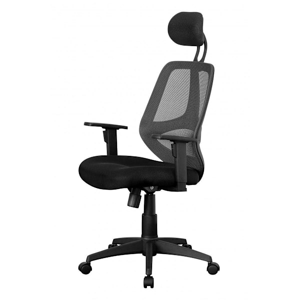 Rootz Kontorstol - Drejestol - Executive stol - Justerbar - Nakkestøtte - Ergonomisk - Sort