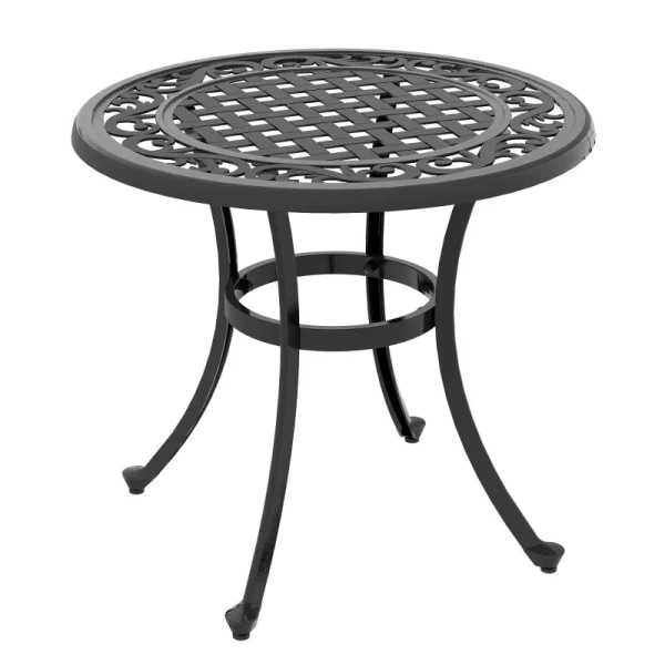 Rootz Havebord - Loungebord - Balkonbord - Sidebord - Vintage Design - Støbt aluminium - Sort - 60 X 60 X 53 Cm