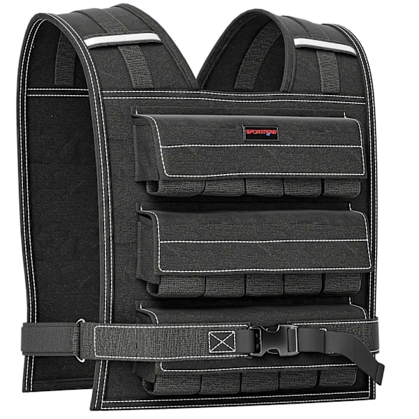 Rootz 20 kg justerbar viktad väst - träningsviktväst - körväst - reflekterande säkerhet - 50l x 40w cm