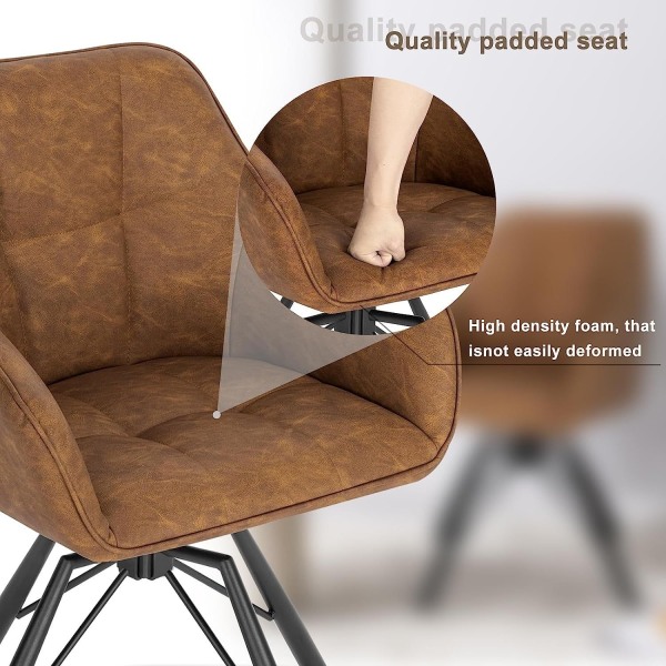 Rootzin pyörivät ruokasalin tuolit - Kääntyvät tuolit - Mukavat tuolit - Samettiverhoilu - Ergonominen muotoilu - Kestävä rakenne - 58,5 cm x 82,5 cm