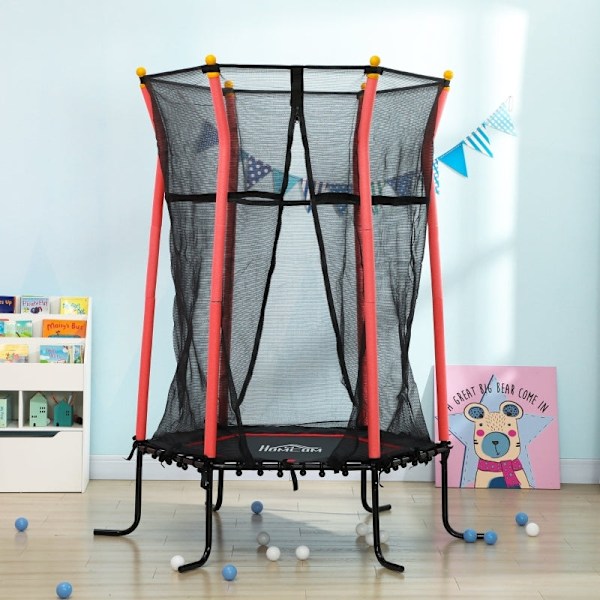 Rootz studsmatta för barn - Inomhusstudsmatta för barn - Säker studsmatta - Fun & Balance Training - Ø163,5 x 190H cm