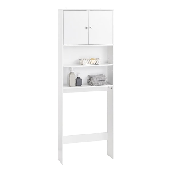 Rootz MDF förvaringsskåp - hyllenhet - garderob - enkel åtkomst och lagringsutrymme - 65x182x20cm - väggmonterbar - fuktskyddad