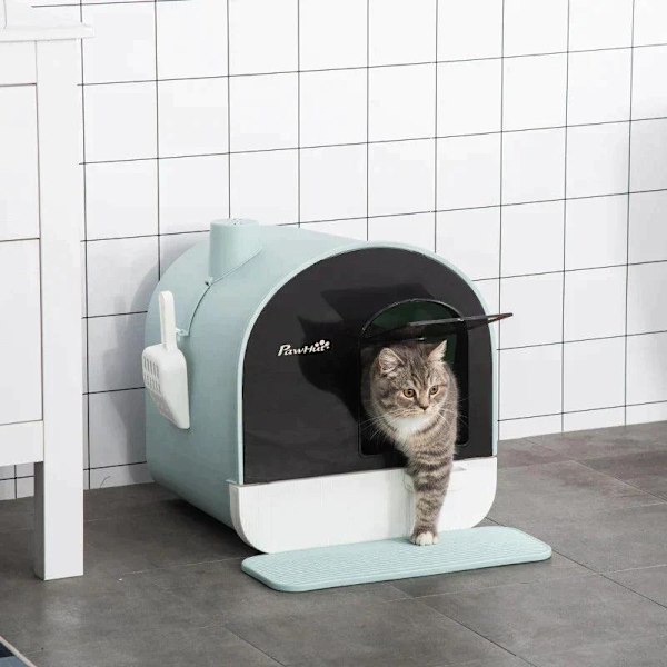 Rootz Cat Kattlåda - Kattlåda - Kattscoop - Kattmatta Grön - Grön - 43x44x47 cm
