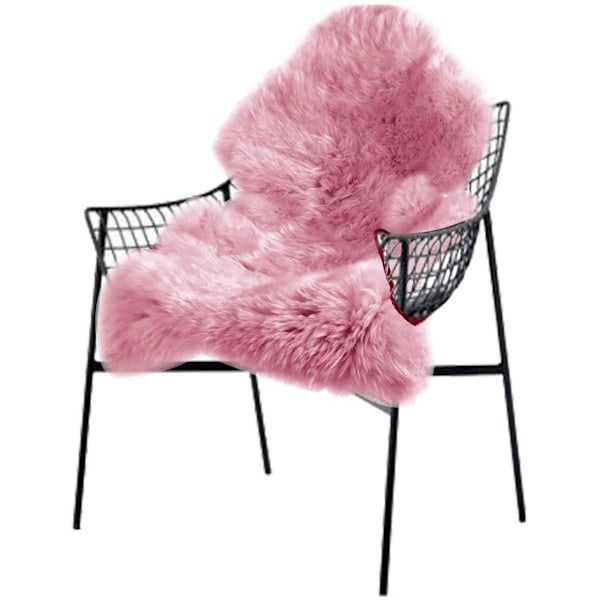 Rootz Faux Fur Mjuk matta - Fluffig matta - Plyschmatta - Temperaturbalansering - 90-100cm x 60cm - Ljusgrå/Vit