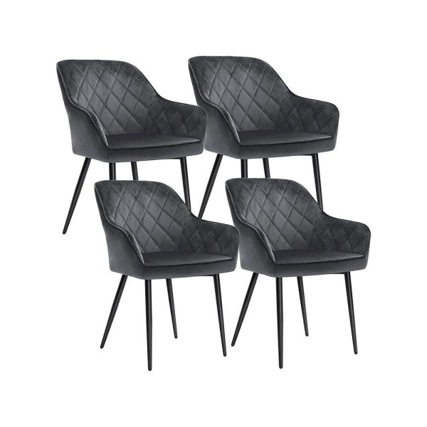 Pehmustettu Rootz-tuoli - 4 pehmustetun tuolin sarja - Keittiötu