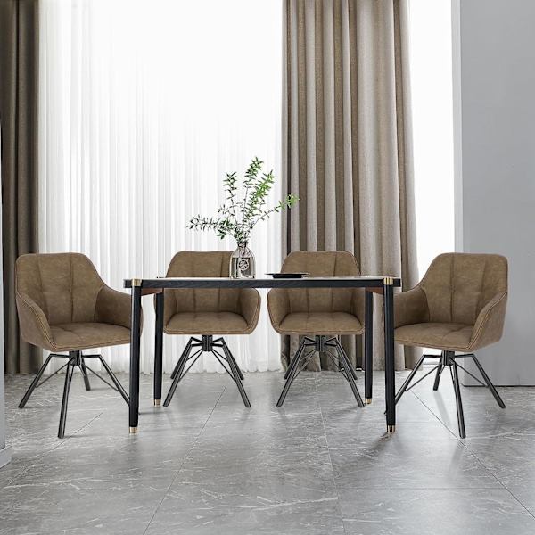 Rootz Swivel Dining Chair - Roterande Stol - Kontorsstol - Ergonomisk design - Bekväma sittplatser - Hållbar konstruktion - 58,5 cm x 82,5 cm x 54,5 c