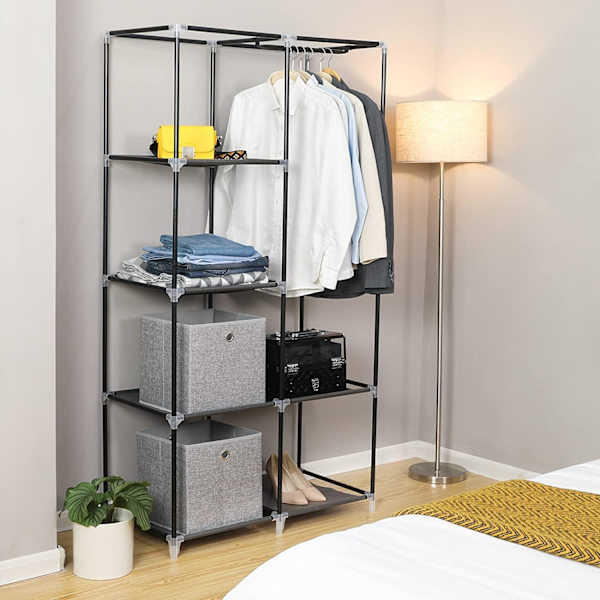 Rootz Garderobe XL - Garderobeskab - Sammenfoldelig Garderobe Sort