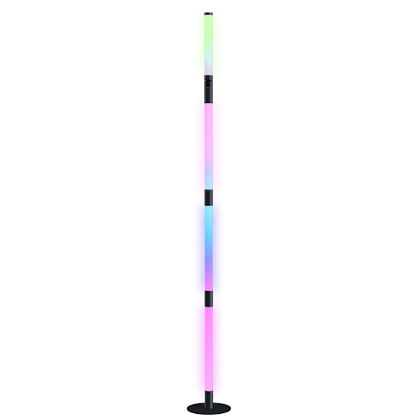 Rootz LED -golvlampa - Baslampa - Färgändringslampa - Musiksynkronisering - 18 cm x 159,5 cm - Remote Control & App -Black