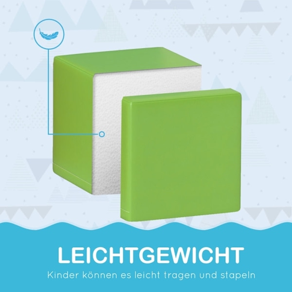 Rootz Soft Building Block Set - Skumblock - Pedagogisk leksak - Balans & koordinationsutveckling - 20cm x 20cm x 20cm