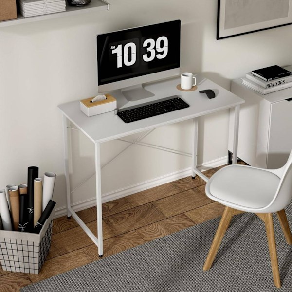 Rootz computerbord - kontorbord - studiebord - rummelig bordplade - 100 cm x 75 cm x 50 cm - E1 træmateriale - stabil struktur