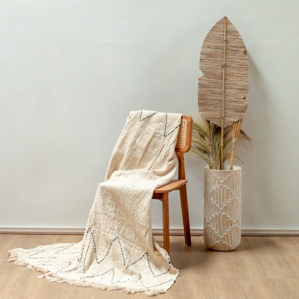 Rootz bomullsfilt | Överkast | Sängöverdrag | Sofffilt 140x200 cm LINGGAH Handvävd från Cotton
