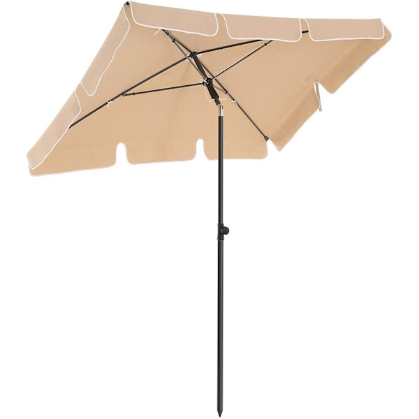 Rootz Parasoll - Rektangulärt - Trädgårdsparasoll - Bärväska - Stativ - Taupe - 2 x 1,5 m